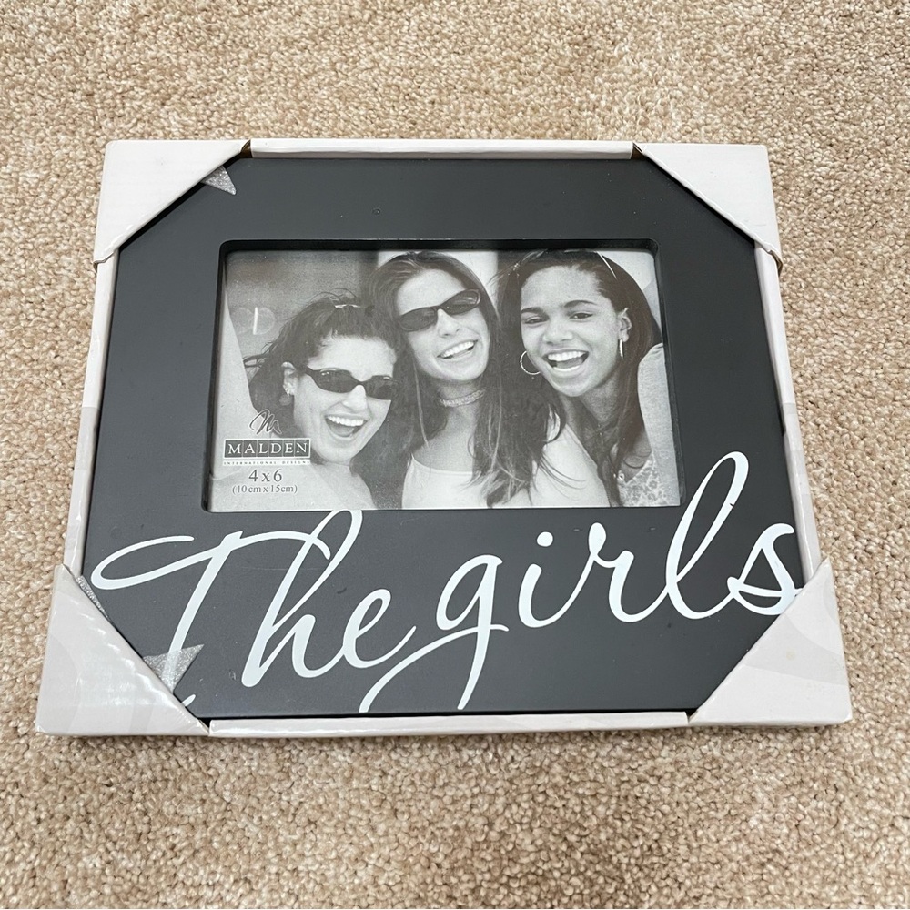 New! Malden “The Girls” Black 4x6 Picture Frame Friends Bridesmaid Wedding Bride